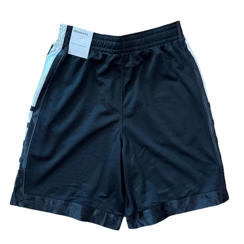 Nike Dri-FIT Kids L Basketball Shorts Black Mesh Athletic Pockets Standard Fit